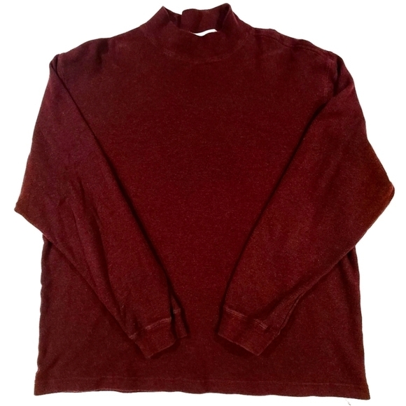 𝅺saks Fifth Avenue Maroon Long Sleeve Sweater - Picture 1 of 3